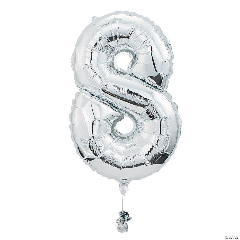 "8" Shaped Number 34" Mylar Balloon Image
