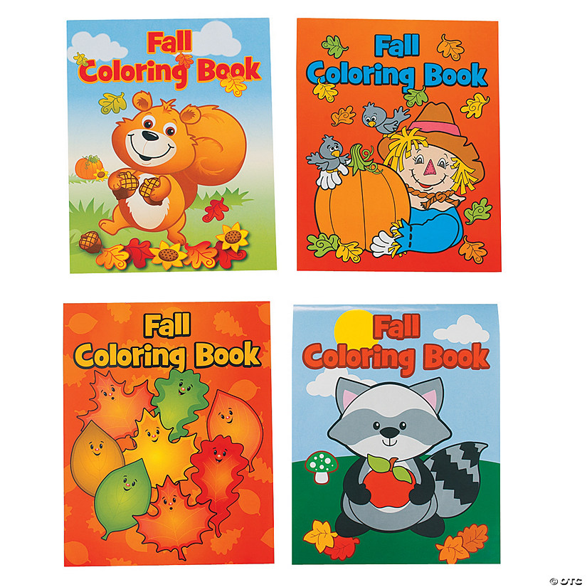 8" x 10" Fall Animals & Friends Paper Coloring Books - 12 Pc. Image