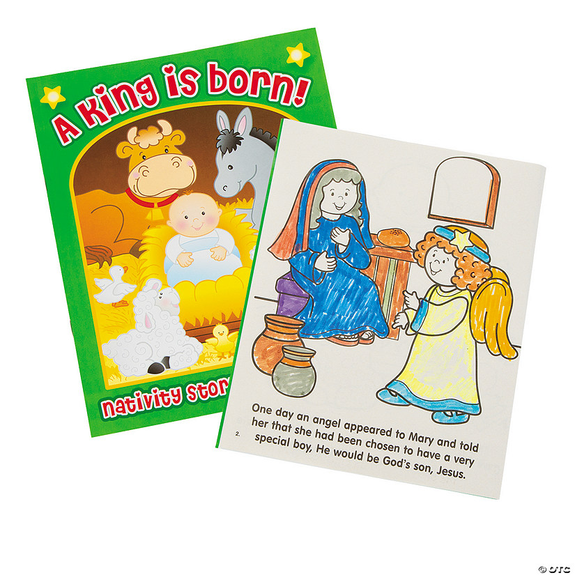 8" x 10" Nativity Story Paper Coloring Books - 12 Pc. Image