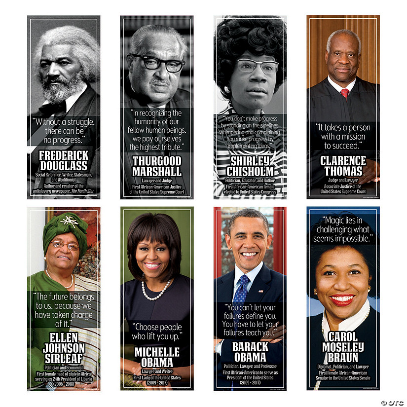 8" x 20" Black History Month Influential Figures Cardstock Posters - 8 Pc. Image
