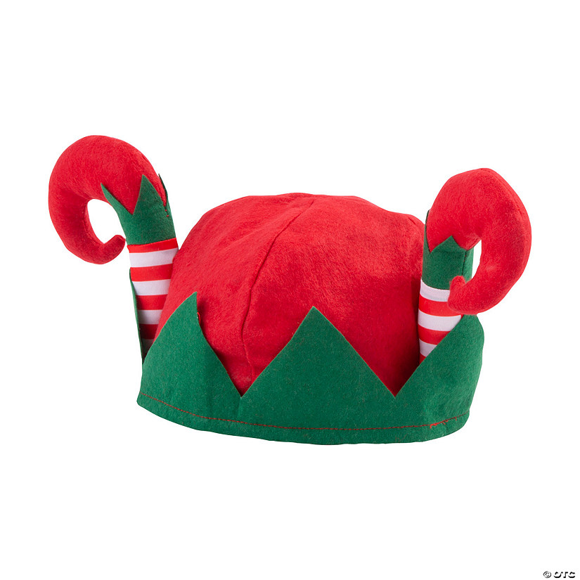 8" x 24" Red & White Holiday Felt Hat with Elf Legs - 12 Pc. Image