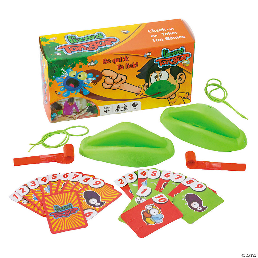 8&quot; x 4&quot; Lizard or Frog Extending Tongue Plastic Mask Party Game Image