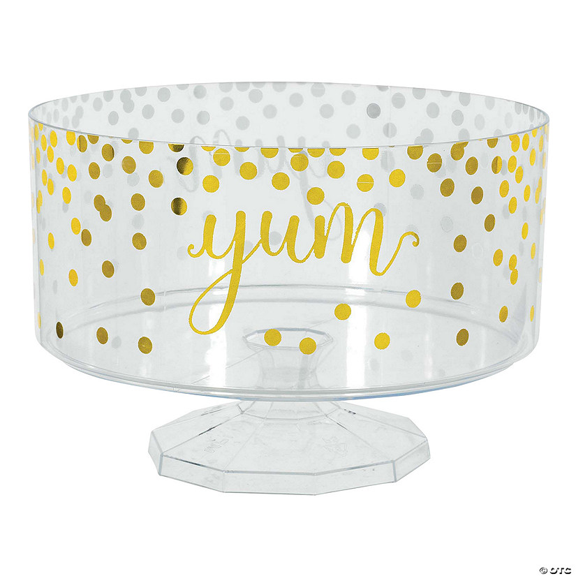 80 oz. Bulk 6 Pc. Goldtone Trifle Plastic Container Image