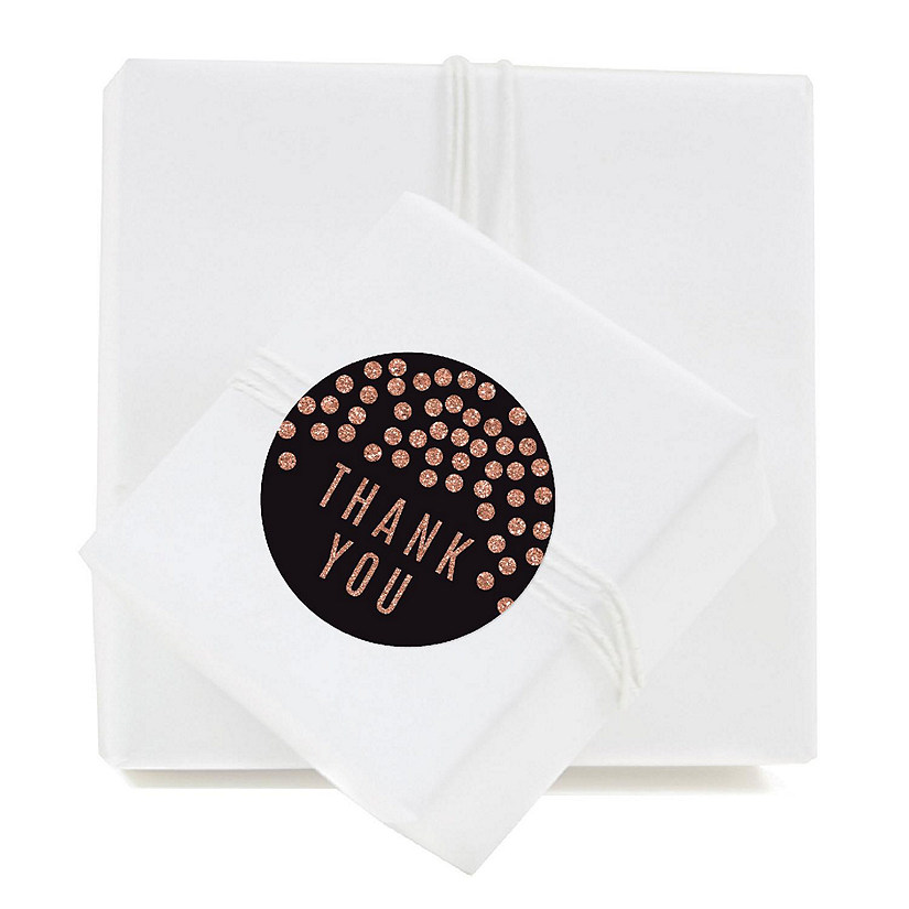 80PC Thank You Riley Glitter Dot/Black Image