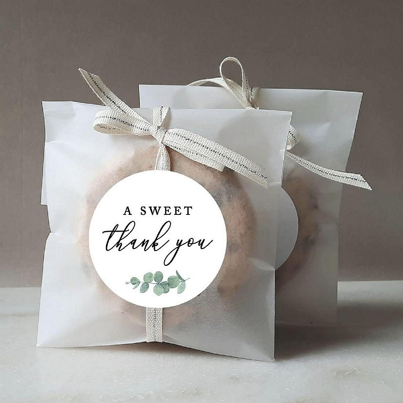 80Pcs 2" A Sweet Thank You Eucalyptus Image