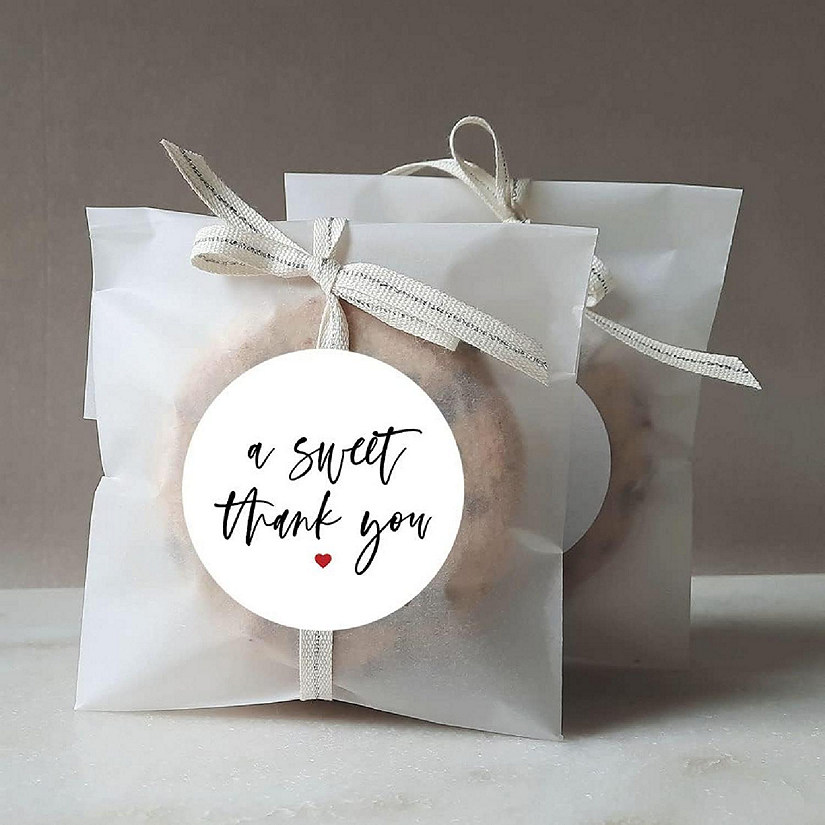 80Pcs 2" A Sweet Thank You Script Label Image