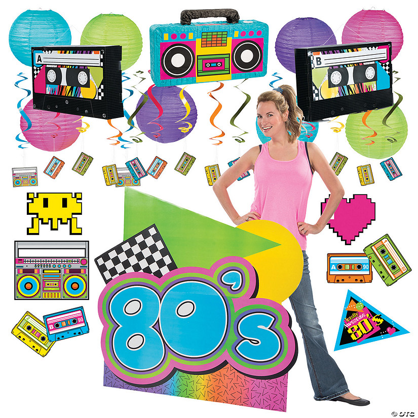 80s Party Premium Decorating Kit - 38 Pc. Image