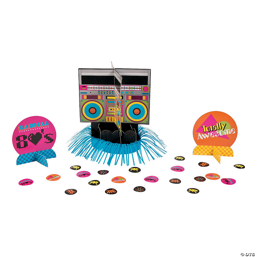 80s Party Table Decorating Kit - 23 Pc. Image