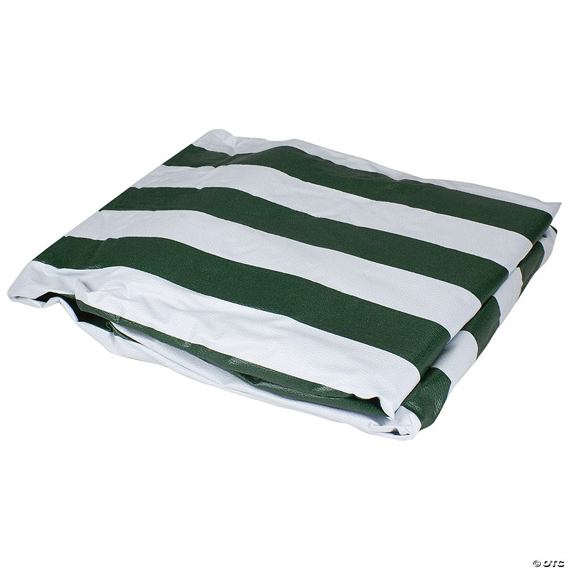 81" Green and White Reversible Lounge Chair Cover Image