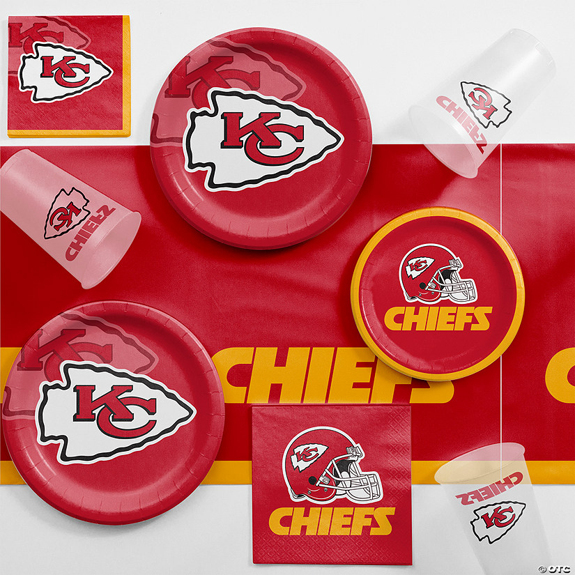81 Pc. Nfl Kansas City Chiefs Game Day Party Supplies Kit - 8 Guests Image
