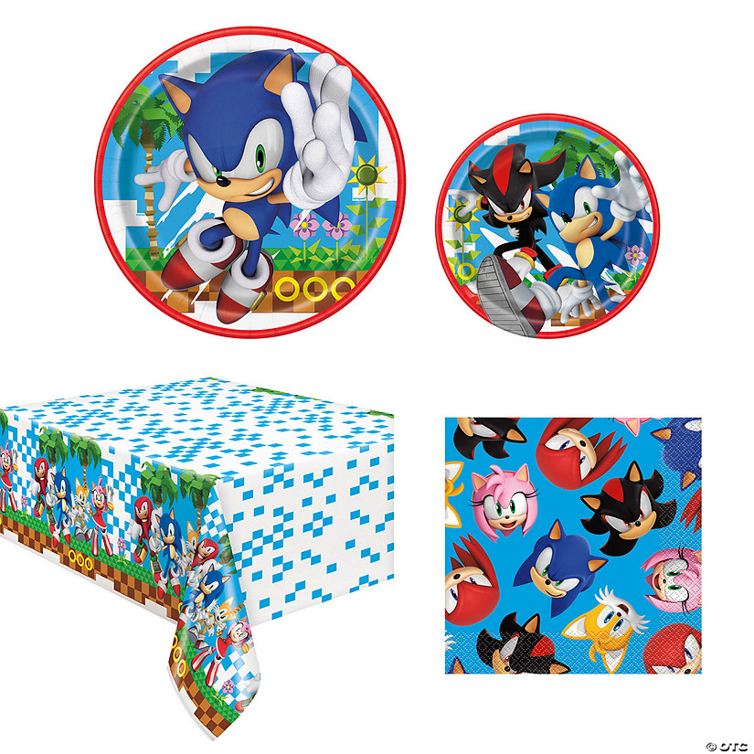 81 Pc. Sonic the Hedgehog&amp;#8482; Party Tableware Kit for 24 Image