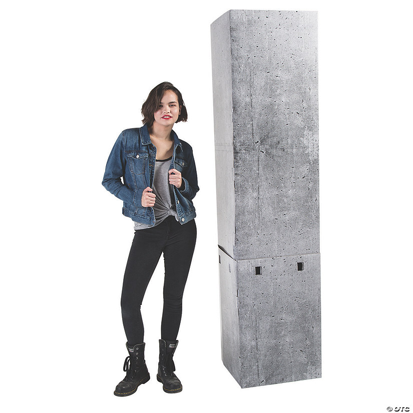 84" 3D Concrete Column Pillar Cardboard Cutout Stand-Up Image
