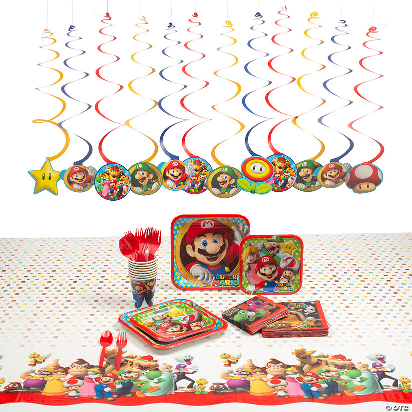 85 Pc. Super Mario Brothers&#8482; Party Tableware Kit for 8 Guests Image