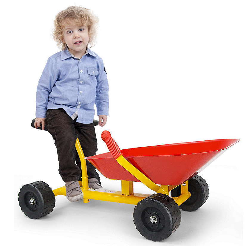 8''Heavy Duty Kids Ride-on Sand Dumper Front Tipping w 4 Wheels Sand Toy Gift Image