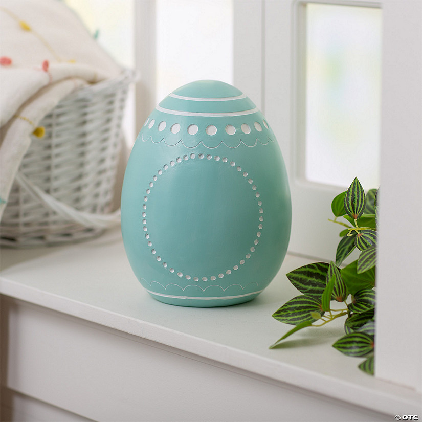 9 1/2" Resin Easter Egg Spring Decoration Image