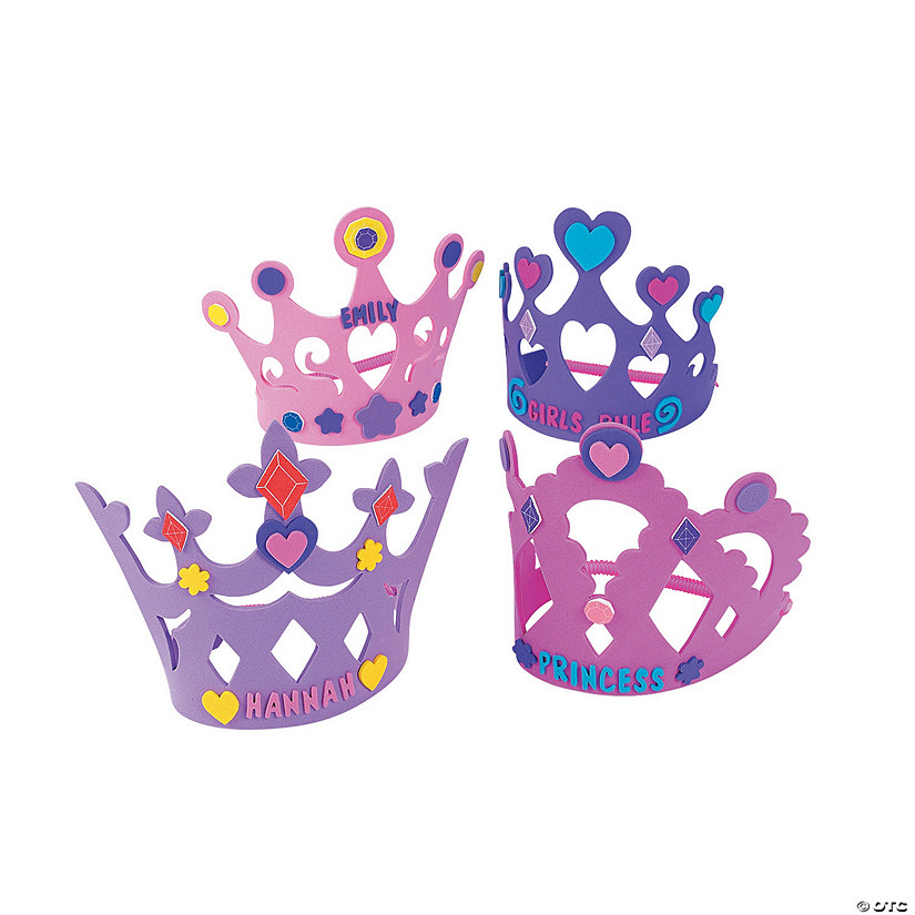 9 1/4" x 5 1/4" Fabulous Foam Princess Crown Craft Kit - Makes 12 Image