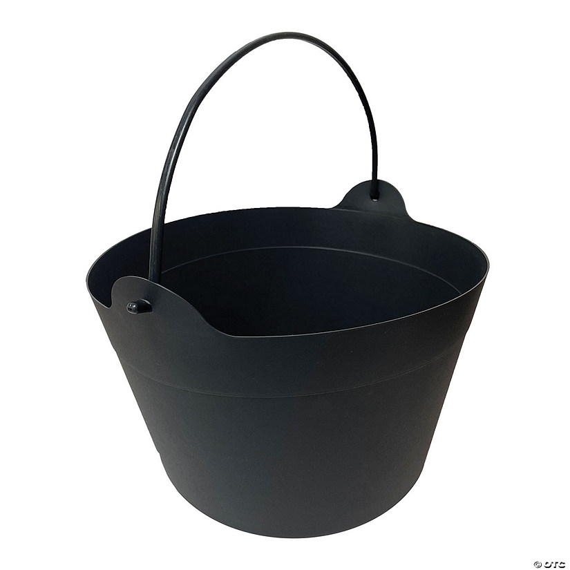 9.5" Black Plastic Dutch Kettle Decoration Image