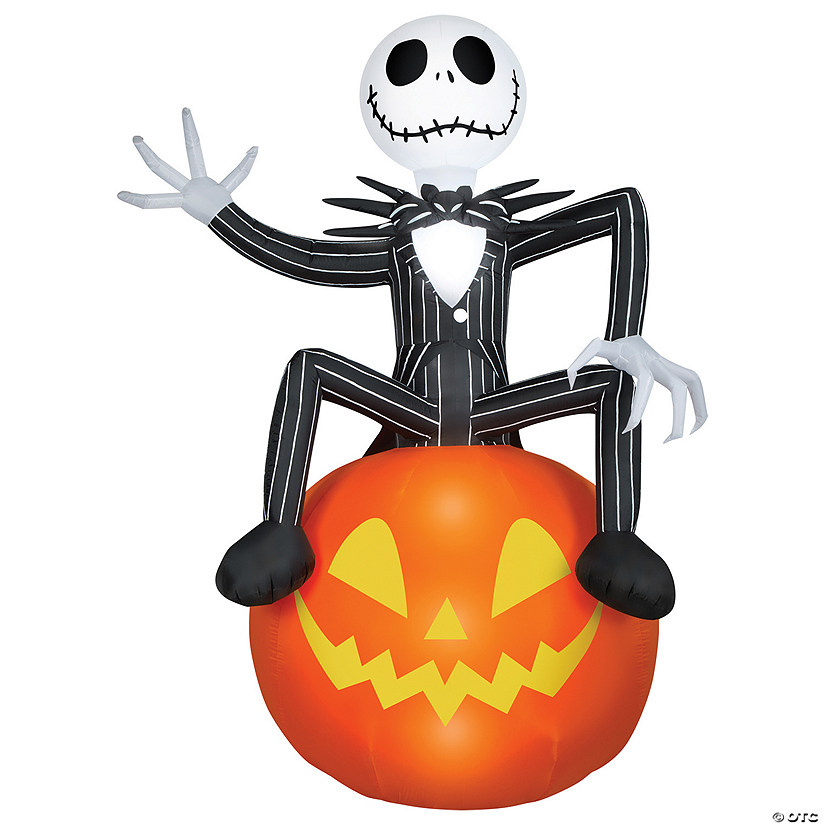 9 Ft. 6" Airblown<sup> </sup>Inflatable The Nightmare Before Christmas Jack on Pumpkin Yard Decoration Image