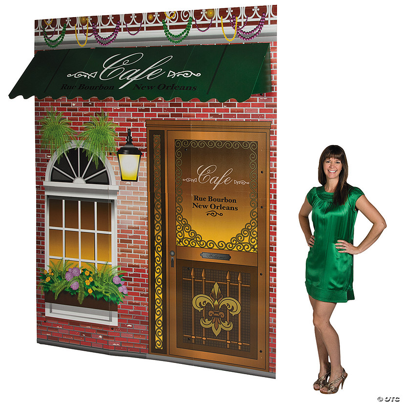 9 Ft. Bourbon Street Storefront Cardboard Cutout Stand-Up Image