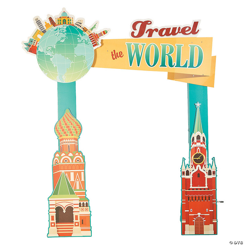 9 Ft. World Traveler Arch Cardboard Stand-Up Image