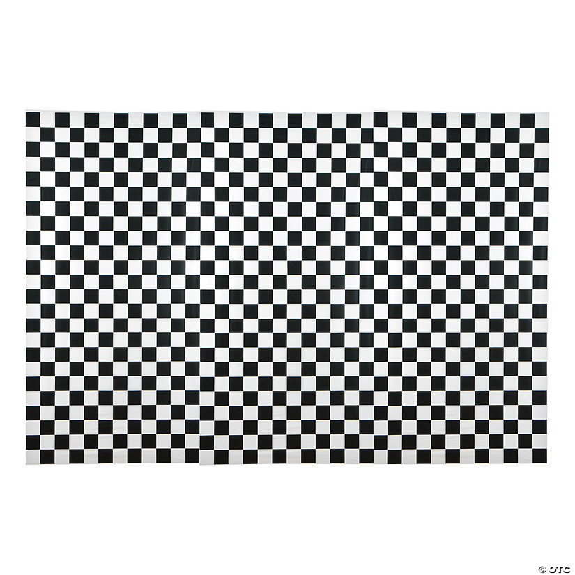 9 Ft. x 6 Ft. Black & White Checkered Polyester Backdrop Banner Image