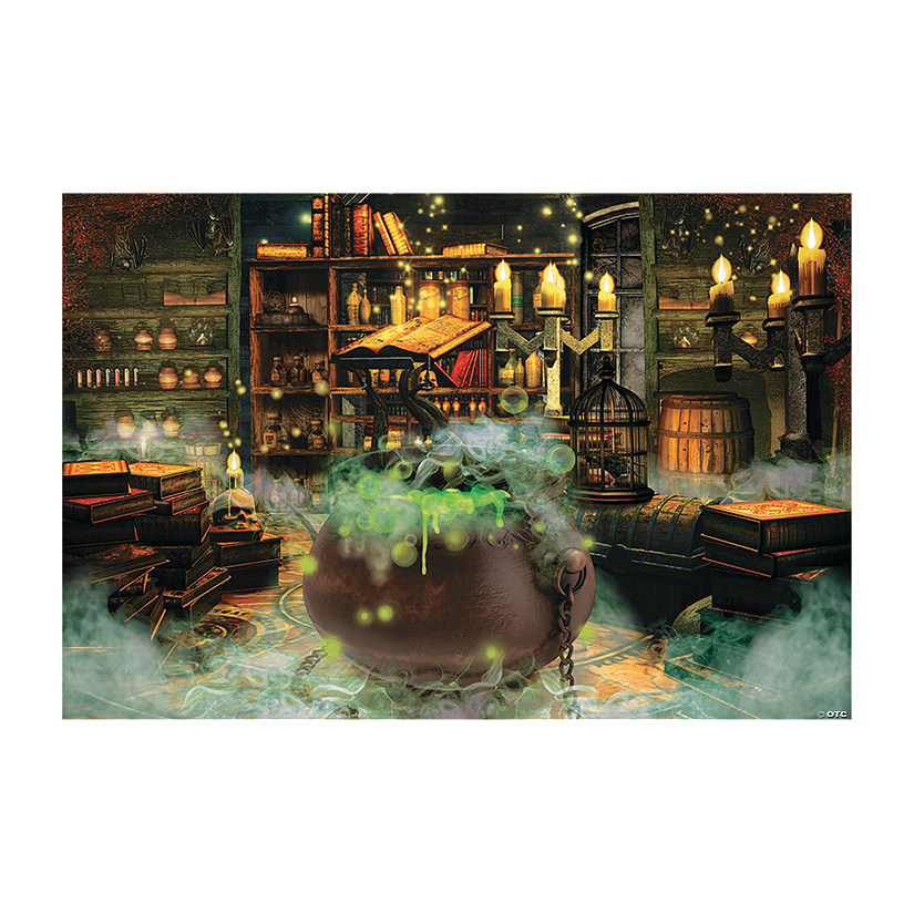 9 Ft. x 6 Ft. Witches’ Kitchen Backdrop Halloween Decoration - 3 Pc. Image