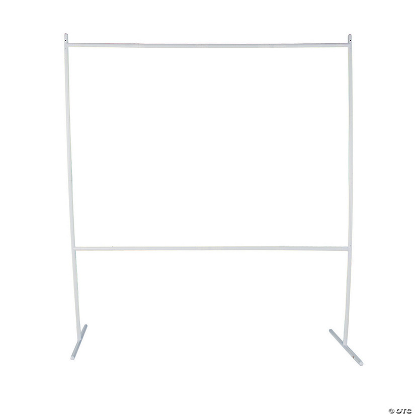 9 Ft. x 7 Ft. White Plastic Rectangular Backdrop Banner Frame Image