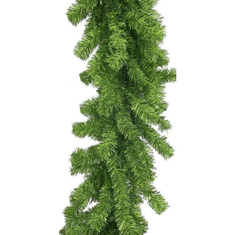 9' Green Tinsel Garland, Unlit Image