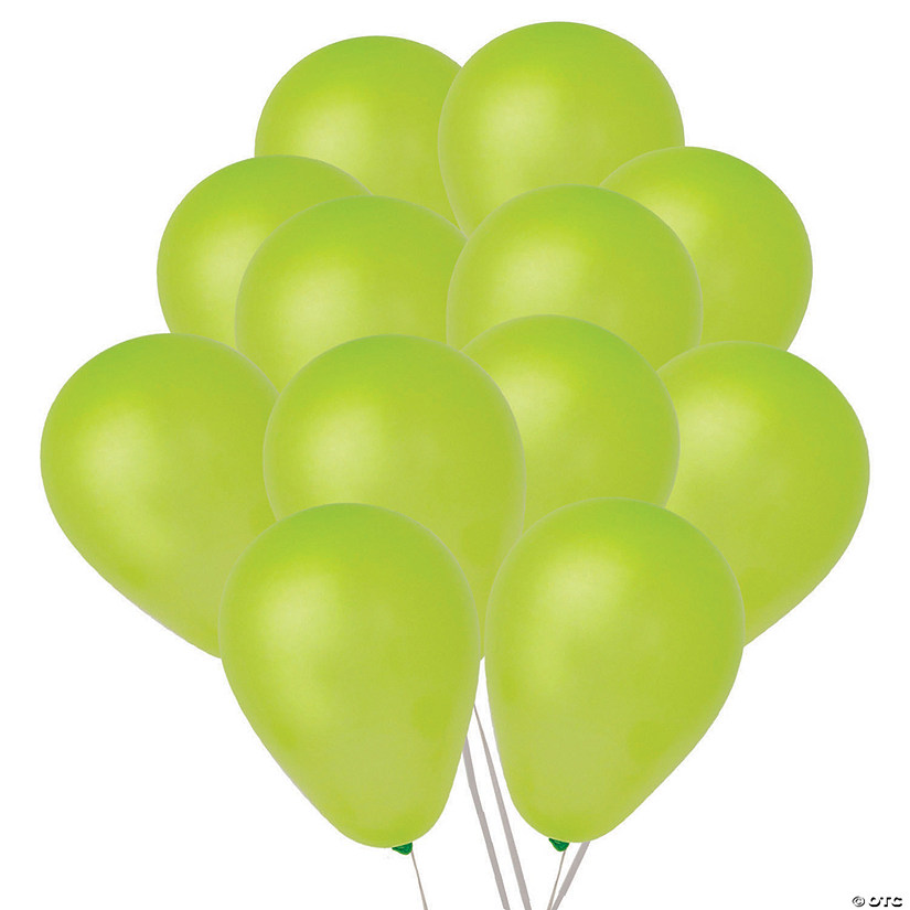 9" Lime Green Latex Balloons - 24 Pc. Image
