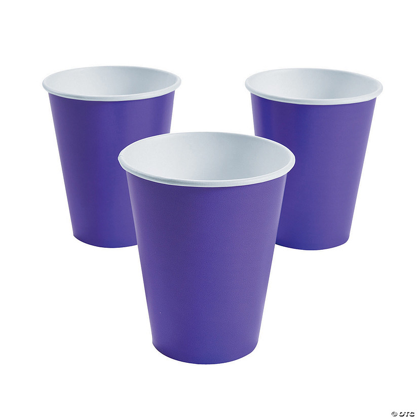 9 oz. Amethyst Disposable Paper Cups - 24 Ct. Image