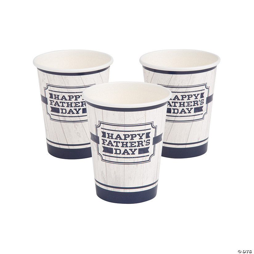 9 oz. Best Dad Happy Father's Day Disposable Paper Cups - 8 Ct. Image