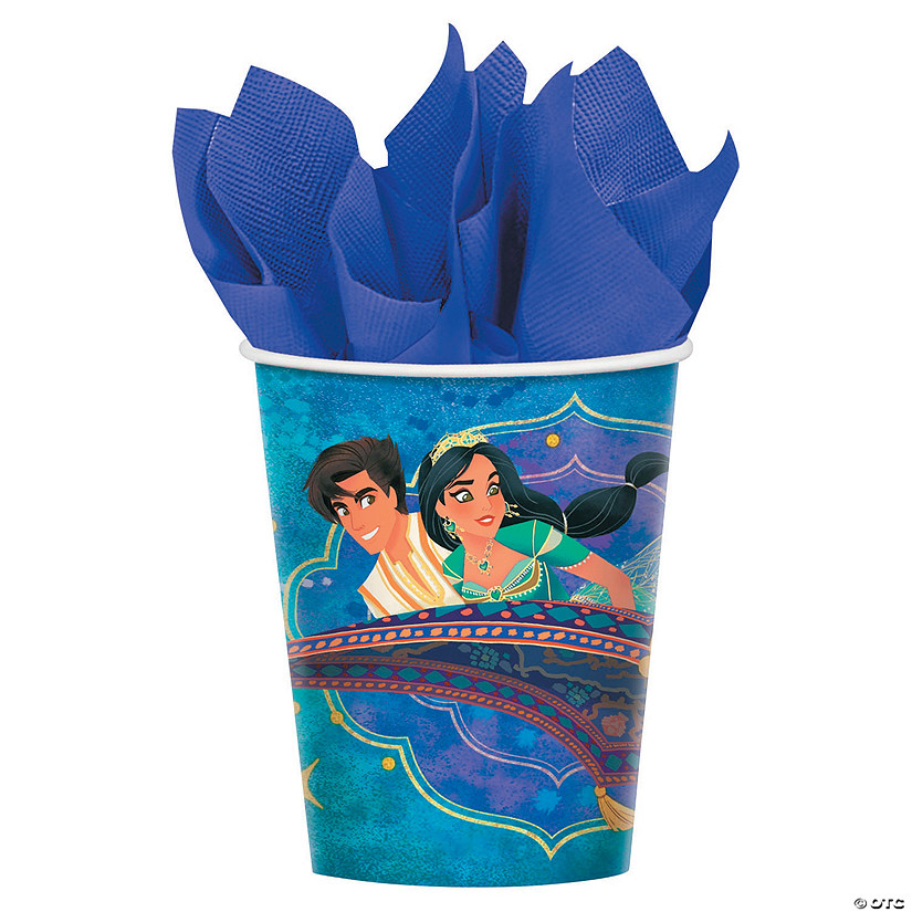 9 oz. Disney's Aladdin & Jasmine Magic Carpet Disposable Paper Cups - 8 Ct. Image