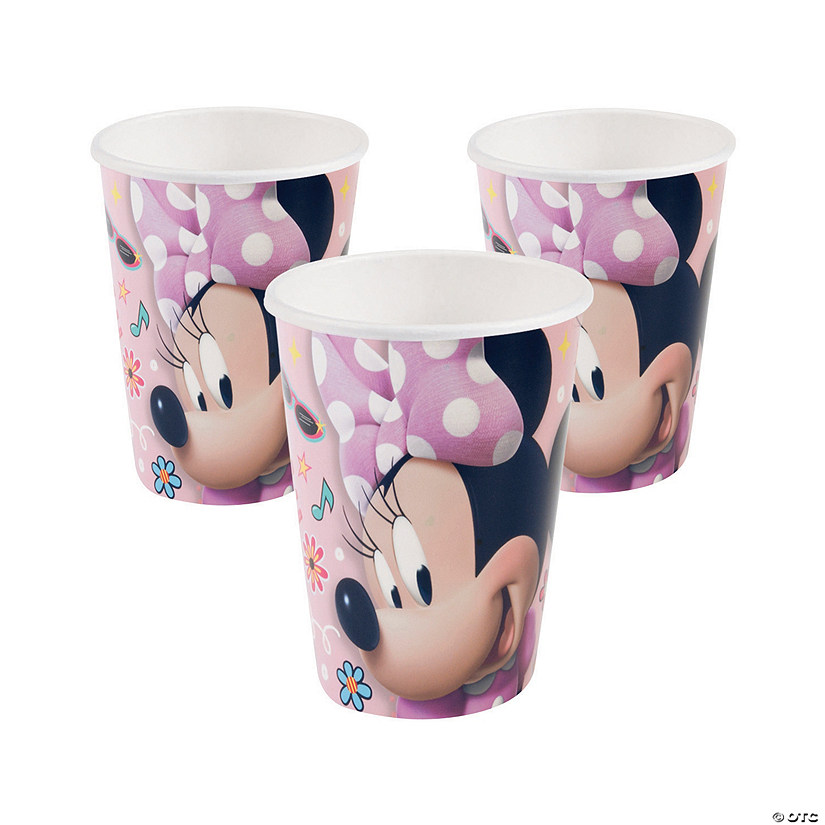 9 oz. Disney's Minnie Mouse Purple Polka Dot Disposable Paper Cups - 8 Ct. Image