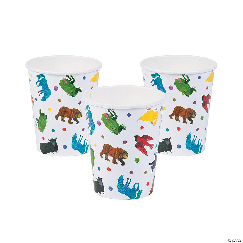 9 oz. Eric Carle's Brown Bear, Brown Bear, What Do You See? Disposable Paper Cups - 8 Ct. Image