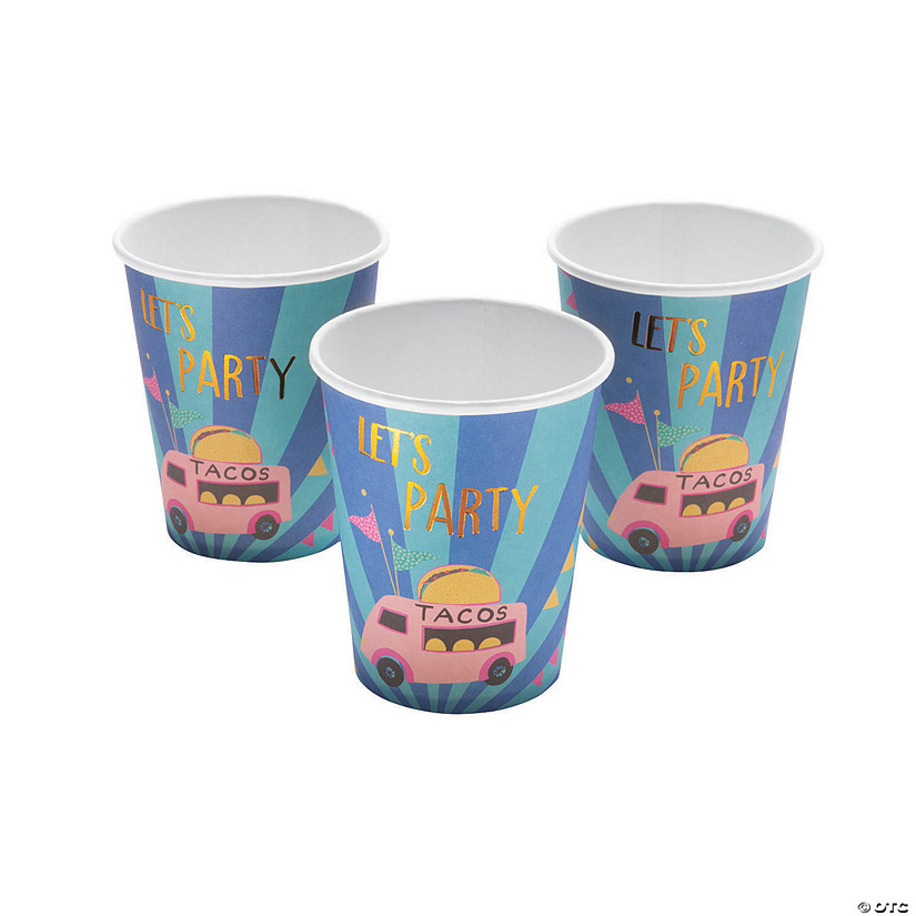 9 oz. Food Truck Taco Disposable Party Cups - 10 Ct. Image