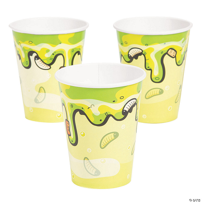 9 oz. Gross Slime & Bugs Disposable Paper Cups - 8 Ct. Image