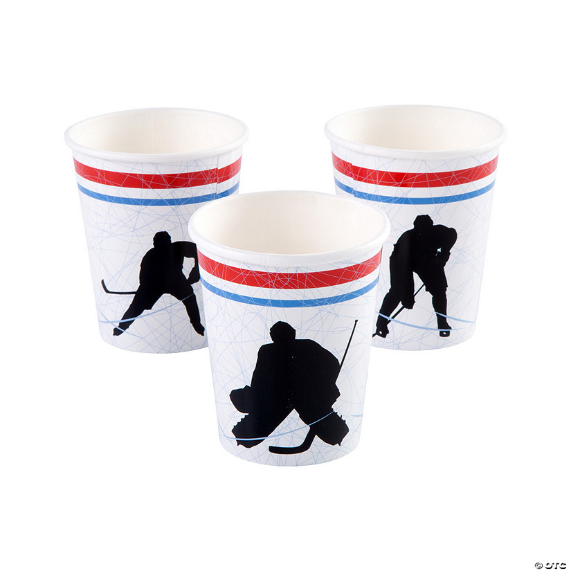 9 oz. Hockey Party Disposable Paper Cups - 8 Ct. Image