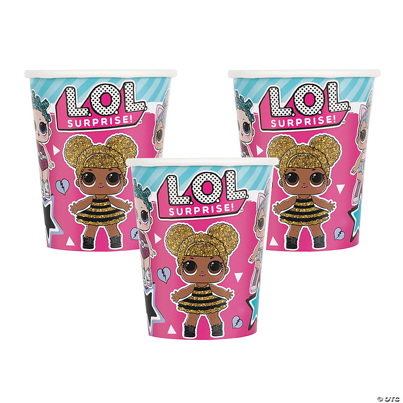 9 oz. L.O.L. Surprise!&#8482; Queen Bee & Kitty Queen Disposable Paper Cups - 8 Ct. Image