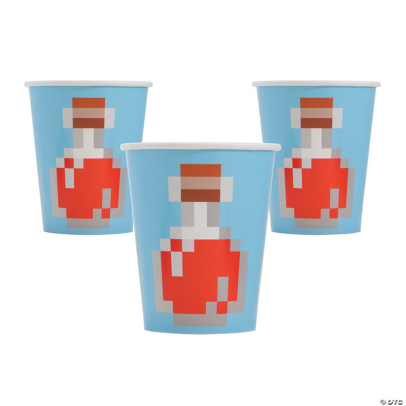 9 oz. Minecraft<sup>&#174;</sup> Potion Bottle Disposable Paper Cups - 8 Ct. Image