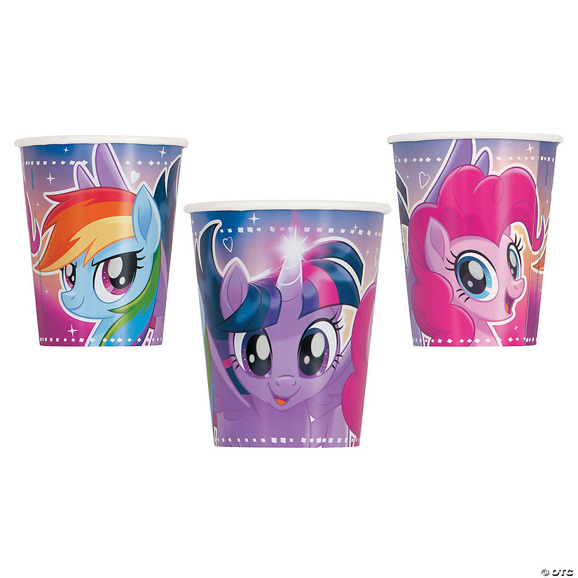 9 oz. My Little Pony&#8482; Rainbow Dash, Pinkie Pie & Twilight Sparkle Disposable Paper Cups - 8 Ct. Image