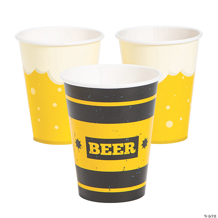 9 oz. Oktoberfest Cheers & Beers Disposable Paper Cups - 8 Ct. Image
