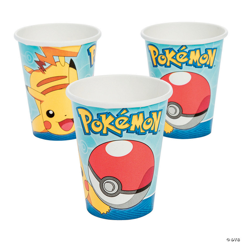 9 oz. Pikachu & Pokeball Disposable Paper Cups - 8 Ct. Image