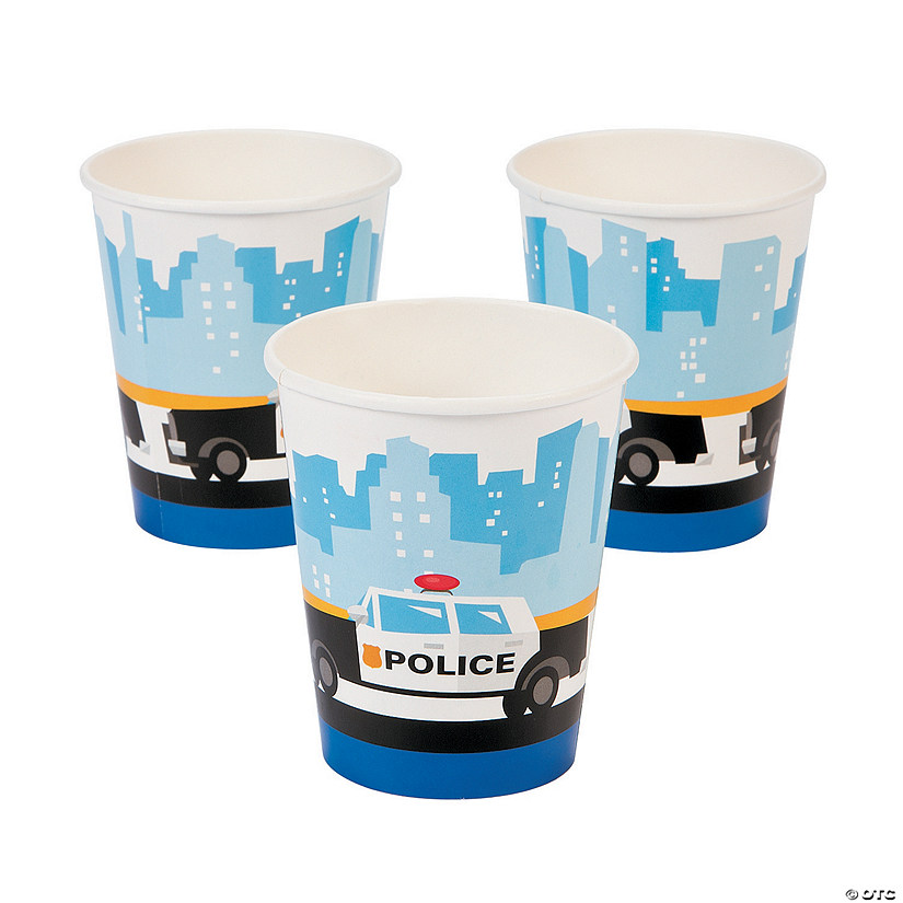 9 oz. Police Car Disposable Paper Cups - 8 Ct. Image