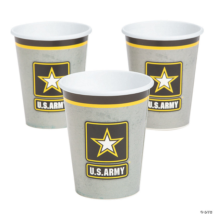 9 oz. U.S. Army<sup>&#174;</sup> Logo Disposable Paper Cups - 8 Ct. Image