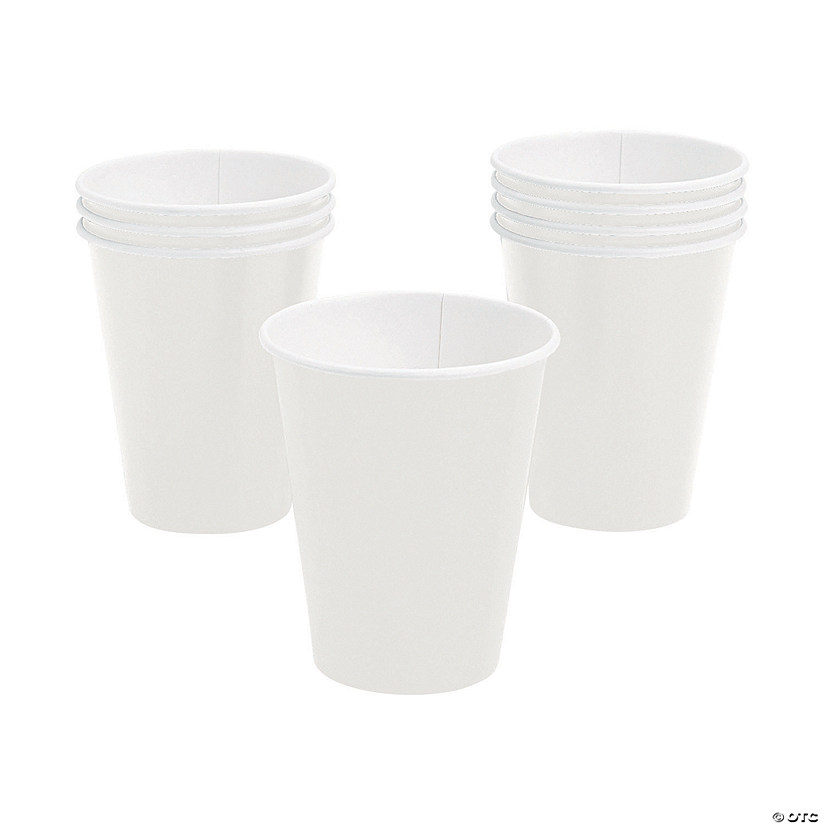 9 oz. White Disposable Paper Cups - 24 Ct. Image