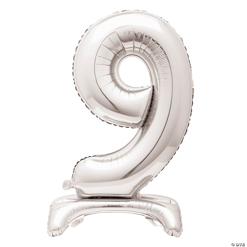 "9"-Shaped 30" Mylar Number Stand-Up Balloon Image