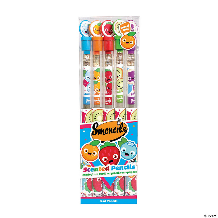 9" Smencils<sup>&#174;</sup> Scented Recycled Newspaper Pencils - 5 Pc. Image