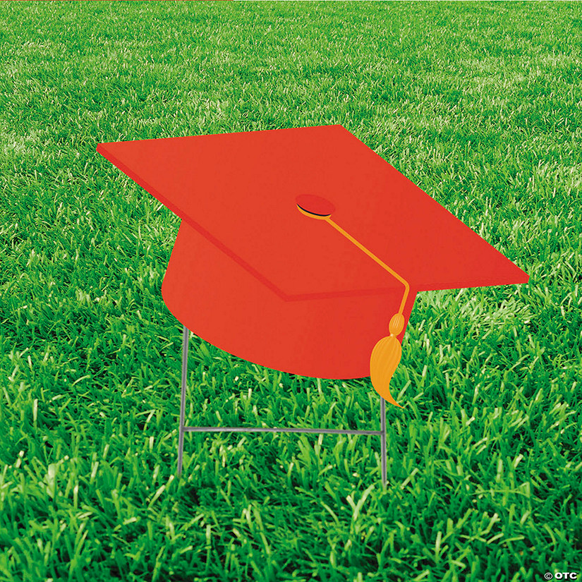 9" x 6" Graduation Cap Outdoor Yard Signs Image
