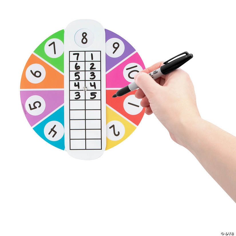 9" x 9 3/4" Addition Multicolor Plastic Learning Wheels &amp;#8211; 12 Pc. Image