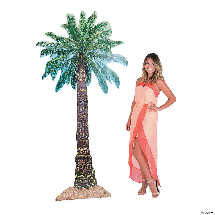 91" 3D Island Luau Large Palm Tree Cardboard Stand-Up Image